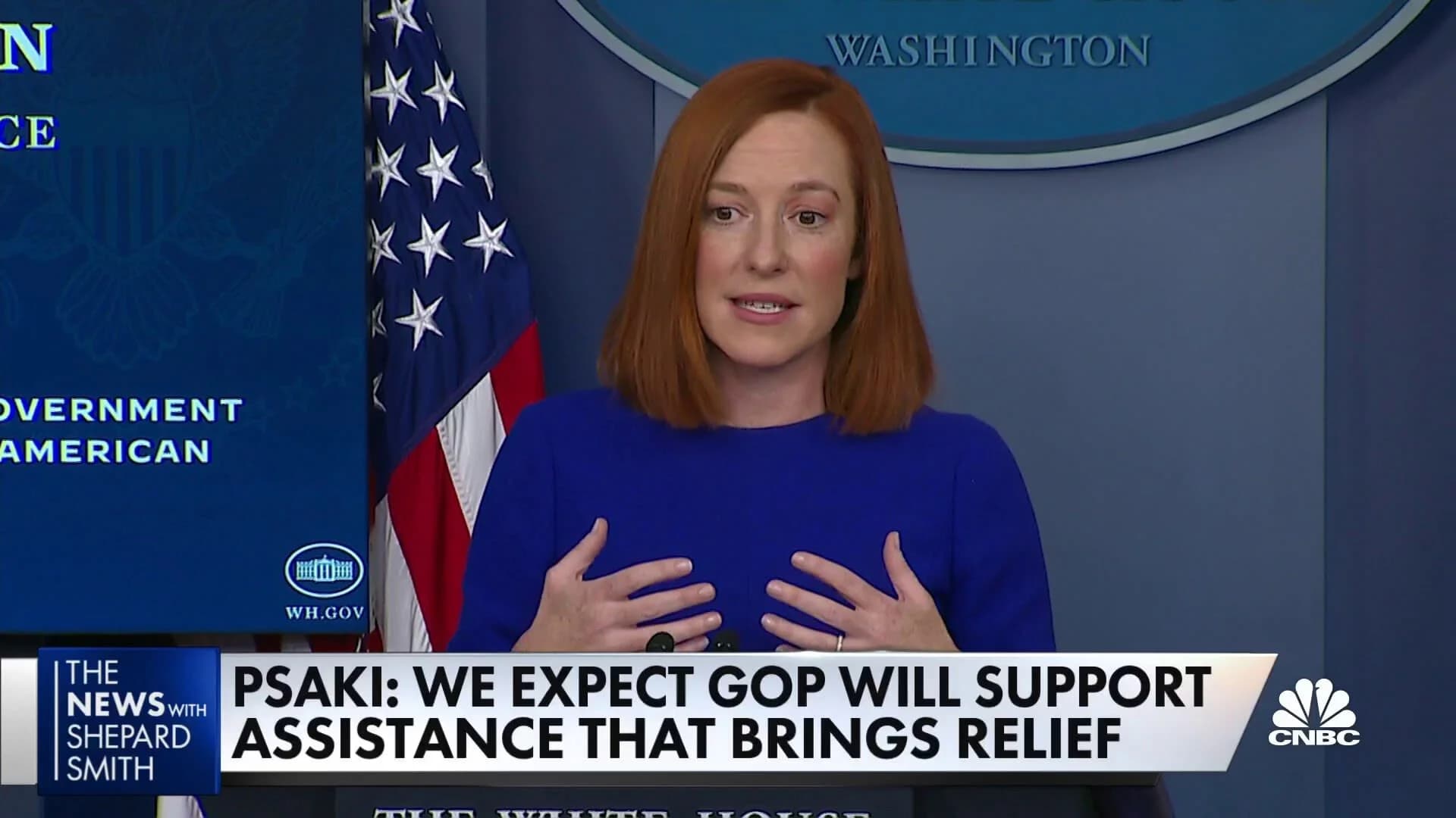 拜登新政府白宮發言人莎琪（Jen Psaki）。圖片來源：CNBC