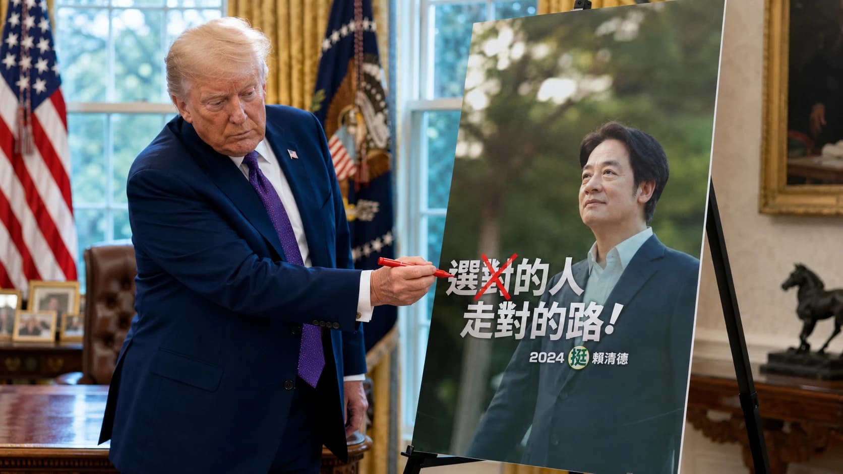 暗酸賴清德？川普見習近平前喊：台灣若有「對的總統」就不會爆發衝突！